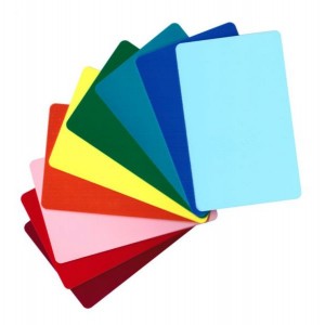 Blank white & coloured cards