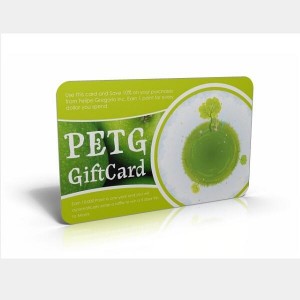 Eco amigable PETG tarjetas plásticas